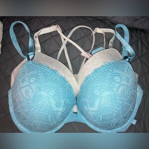 Victoria's Secret Blue and White bra bundle